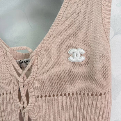 Tie-front Knit Vest