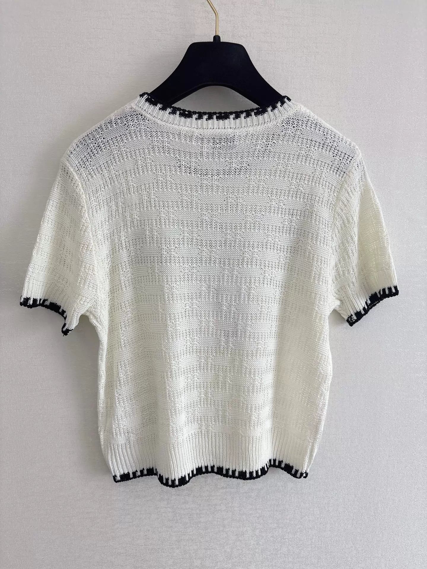 26ss Tweed short-sleeved shirt