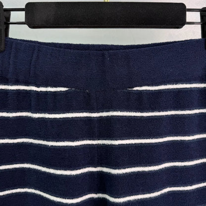 Striped Knit Flared Pants