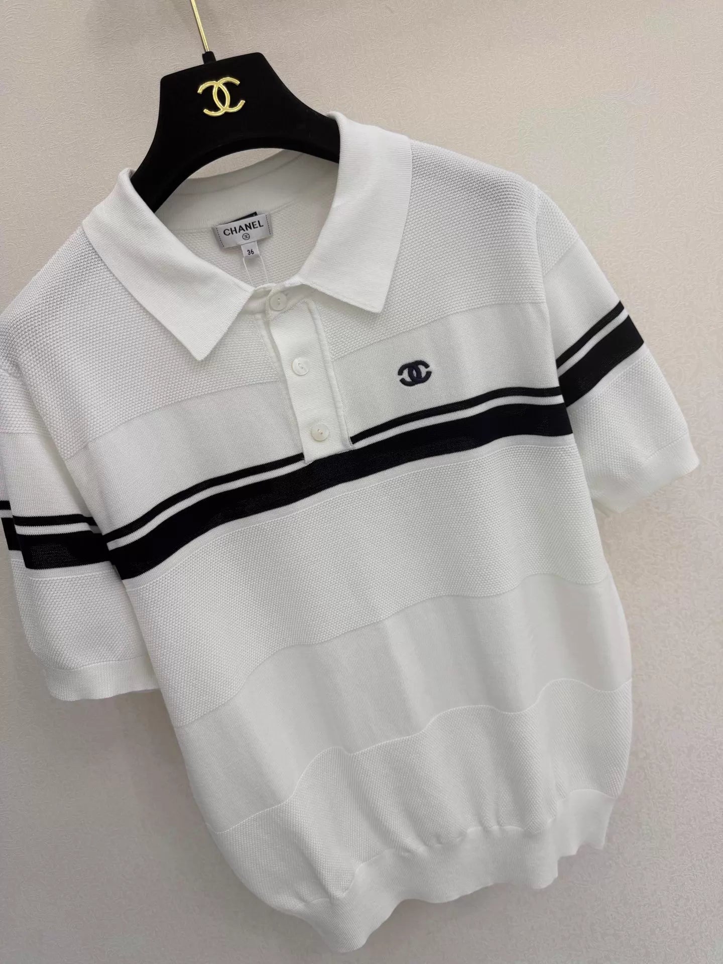 26ss Striped POLO Knit Sweater