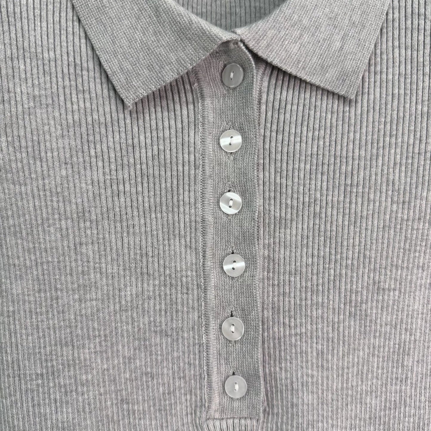 Collared Knit Long Sleeve