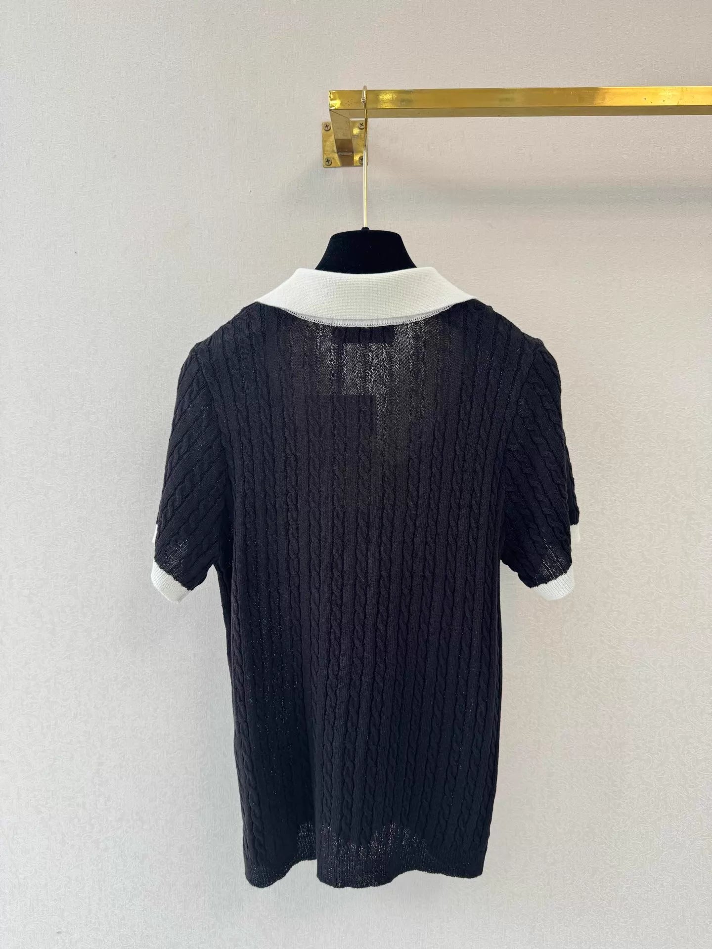 26ss Faux Two-Piece V-Neck Knit T-Shirt