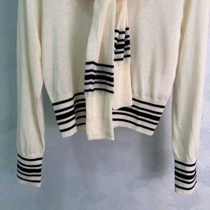 MiuMiu/26 Early Autumn New Hollow Knit Polo Shirt