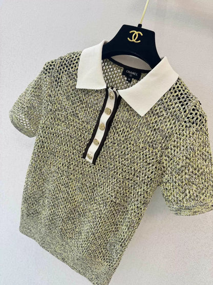 26ss Collared Knit T-Shirt