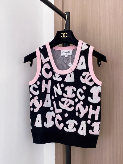 Color-blocked Knit Vest