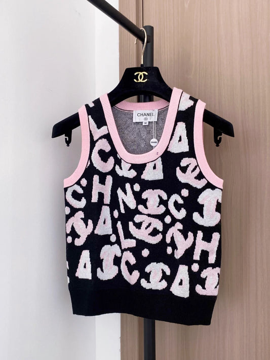 Color-blocked Knit Vest