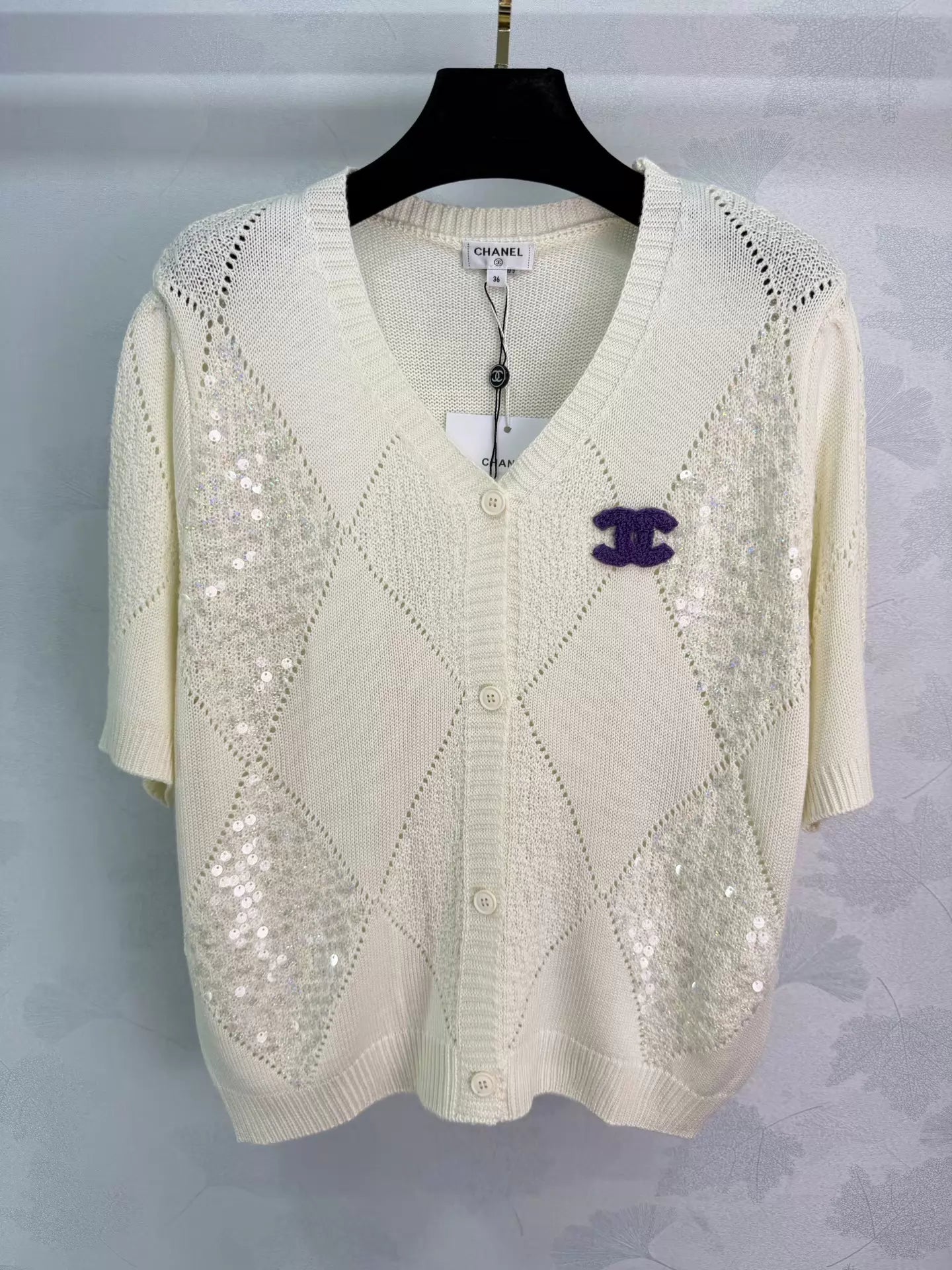 26ss Diamond Pattern Knit T-Shirt