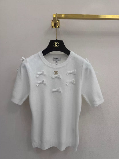 26ss Bow Knit T-Shirt