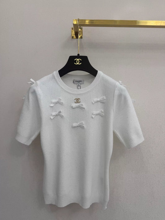 26ss Bow Knit T-Shirt
