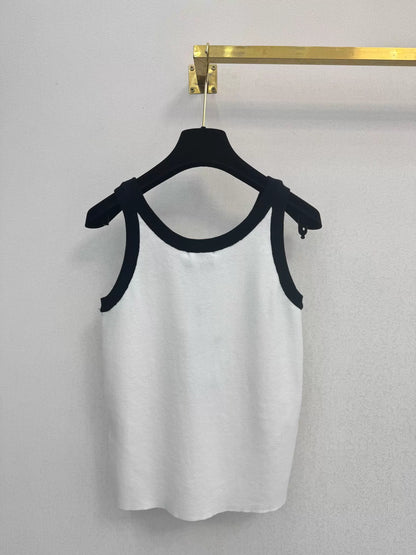 26ss Color-blocked Knitted Camisole