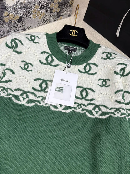 Knitted Jacquard Cashmere Sweater