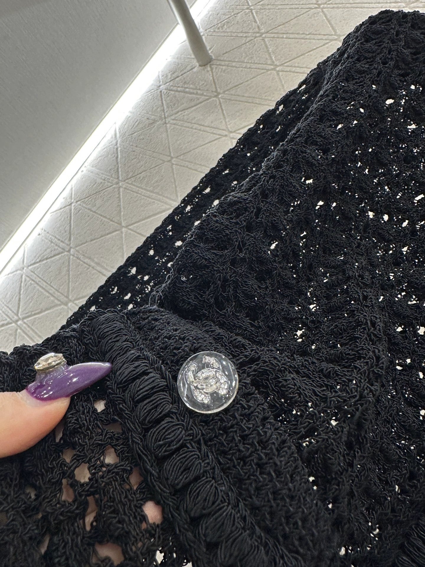 Openwork Short Knit Cardigan