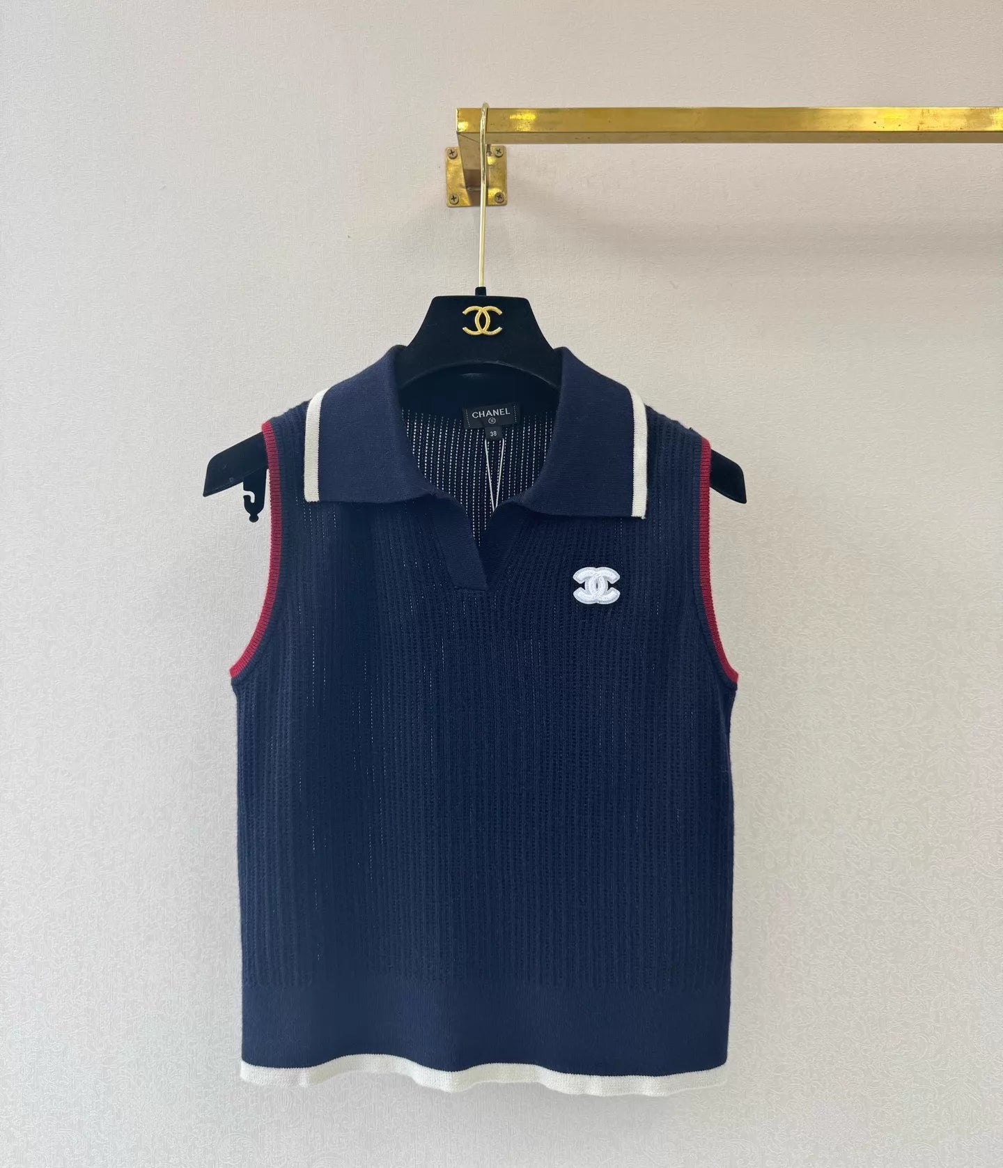 26ss Color-blocked polo vest