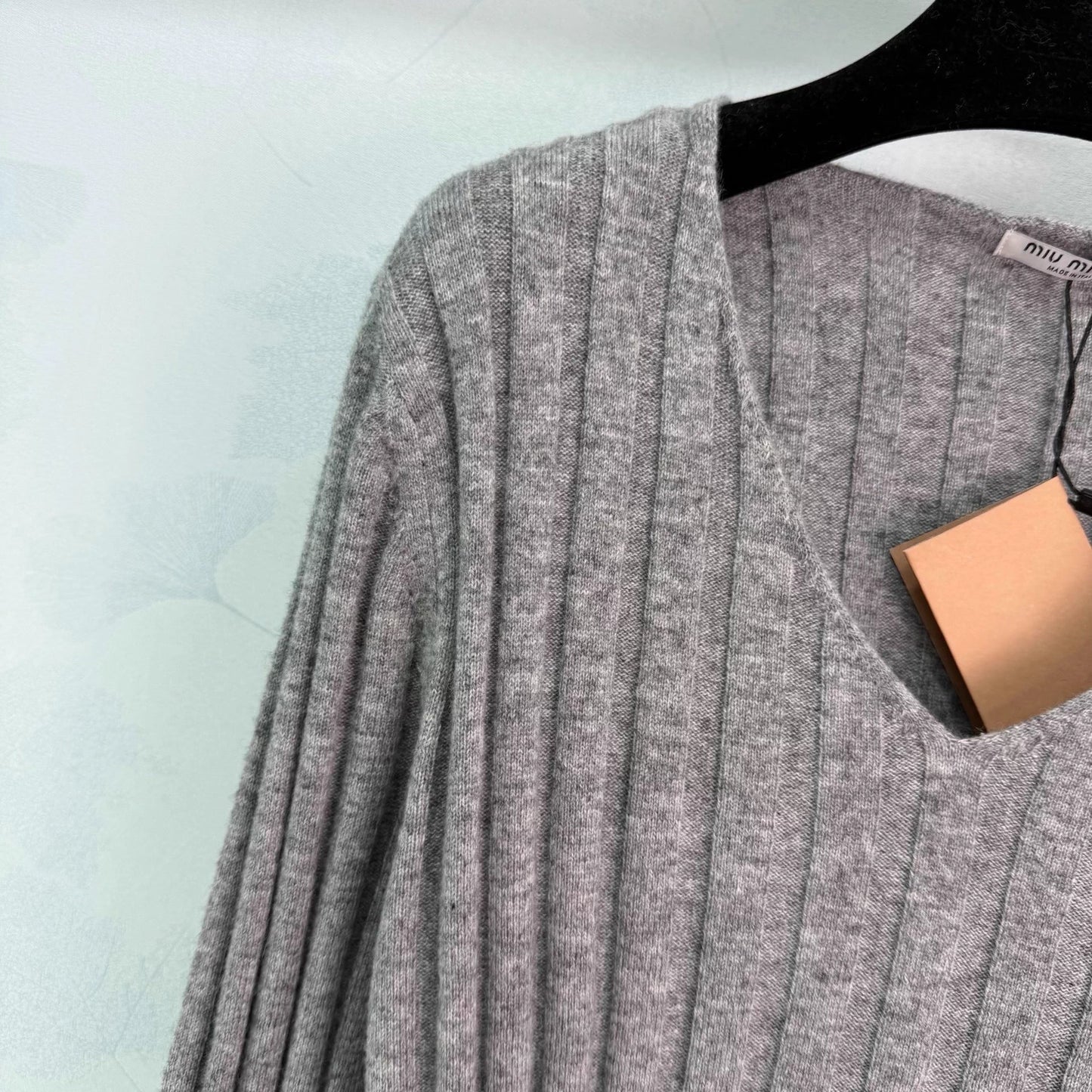 V-neck cashmere sweater.