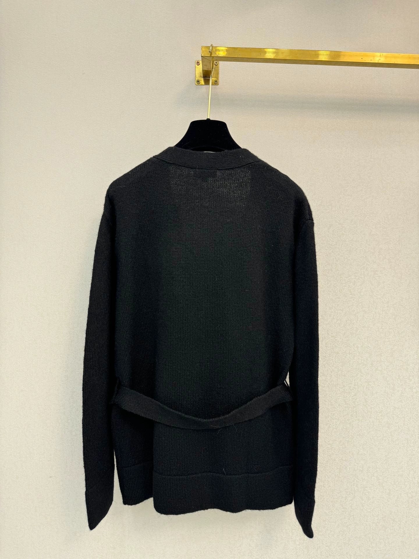 Black knitted cardigan