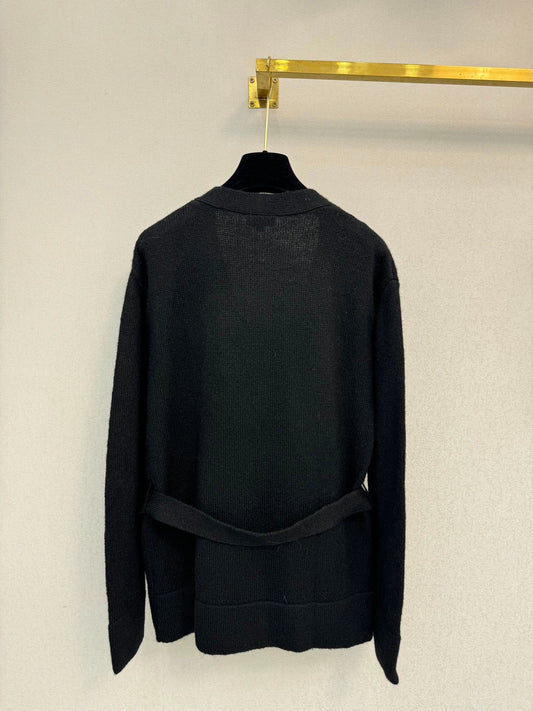Black knitted cardigan