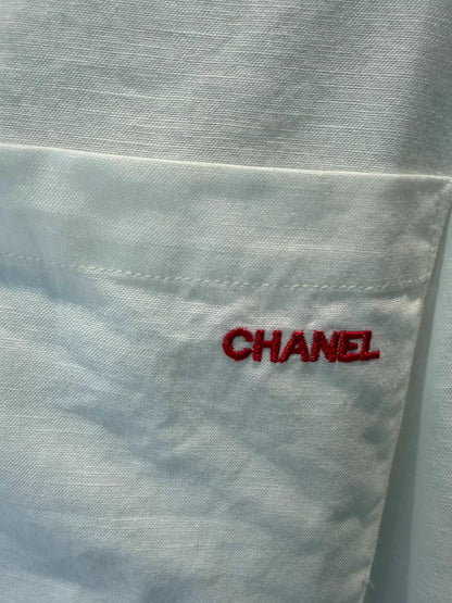 26ss Beaded cotton-linen shirt