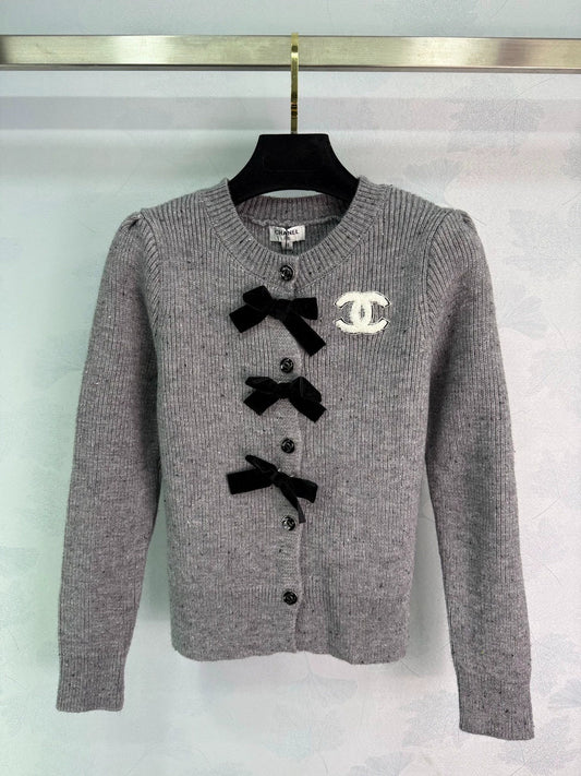 Grey Knitted Cardigan