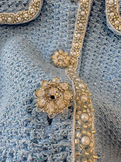 Blue Knitted Vest