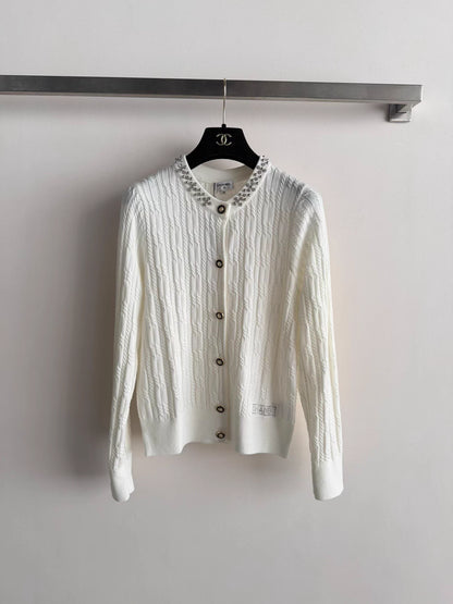 Rhinestone Logo cardigan