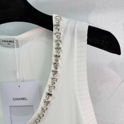 26ss Beaded Neckline Knit Vest