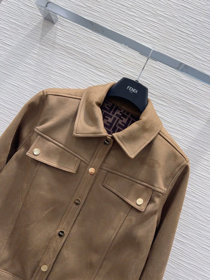 26New Faux Suede Jacket