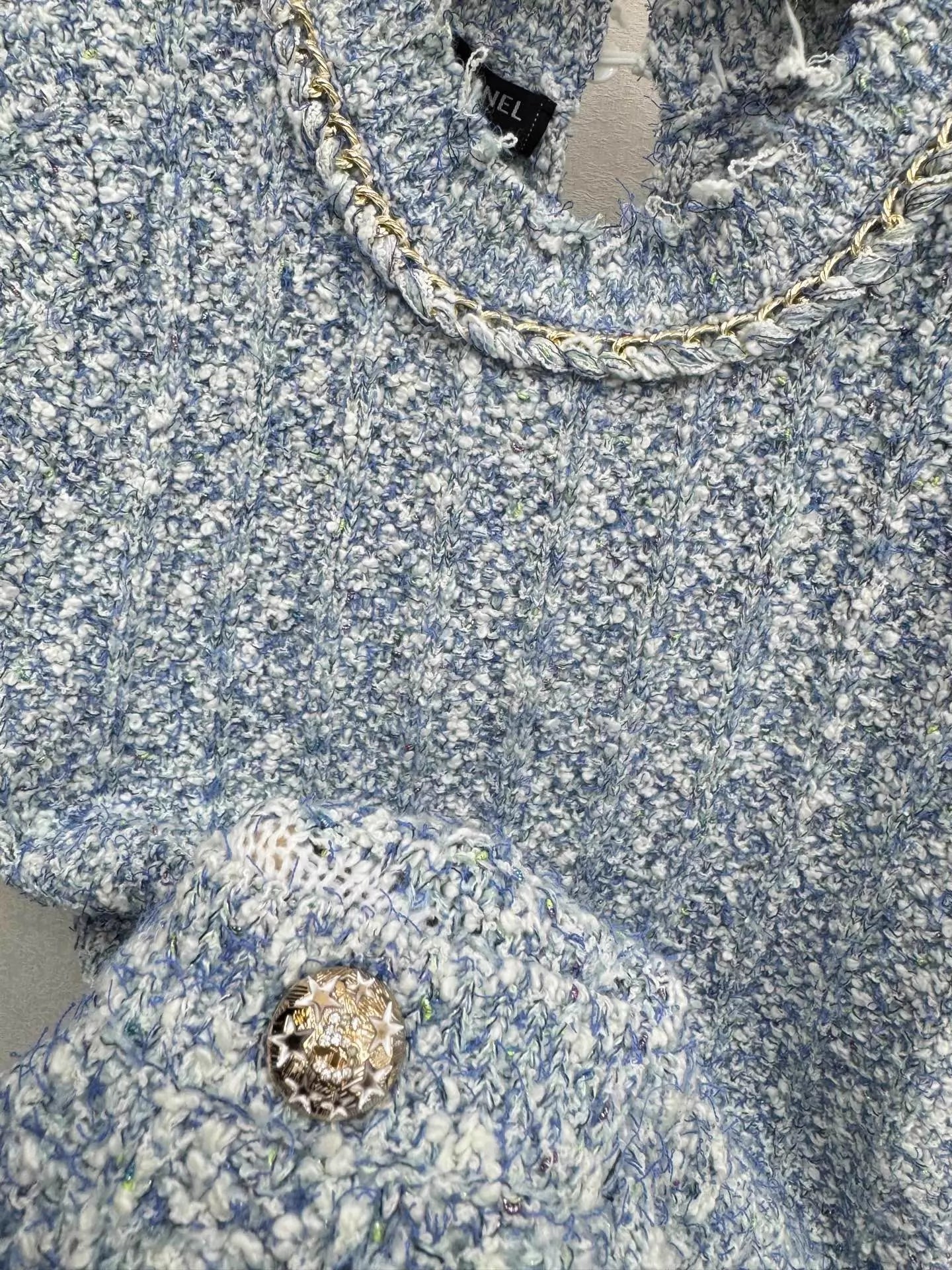 Tweed Short-Sleeve Dress