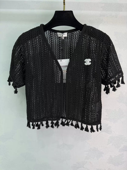26ss V-neck Knit Short-Sleeve Cardigan