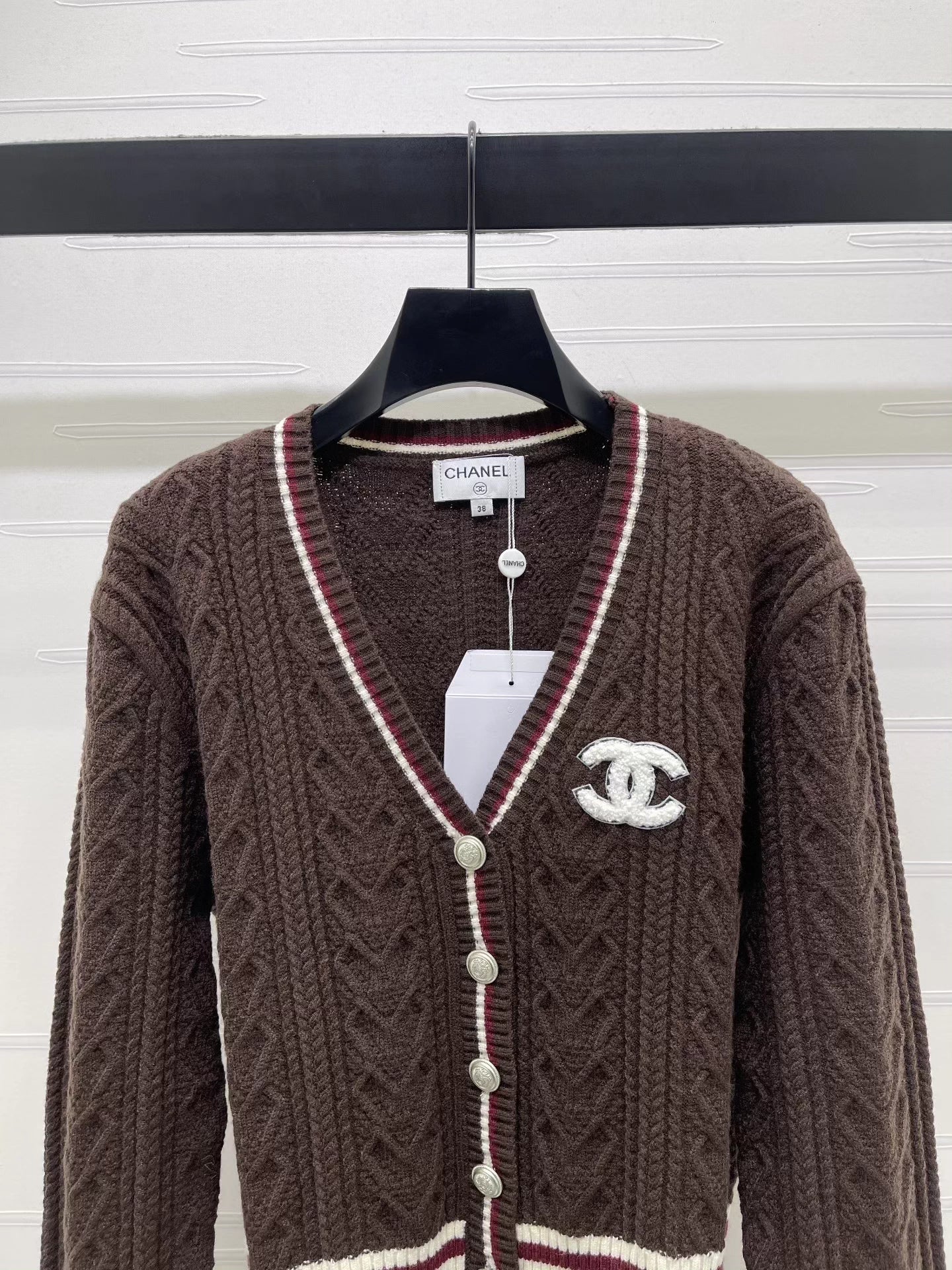 Cable Knit V-Neck Cardigan