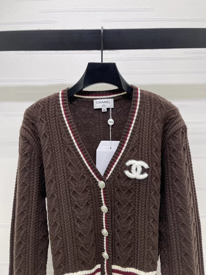 Cable Knit V-Neck Cardigan