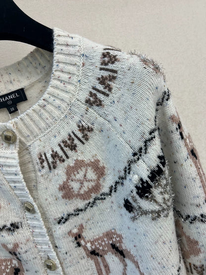 Deer knitted cardigan