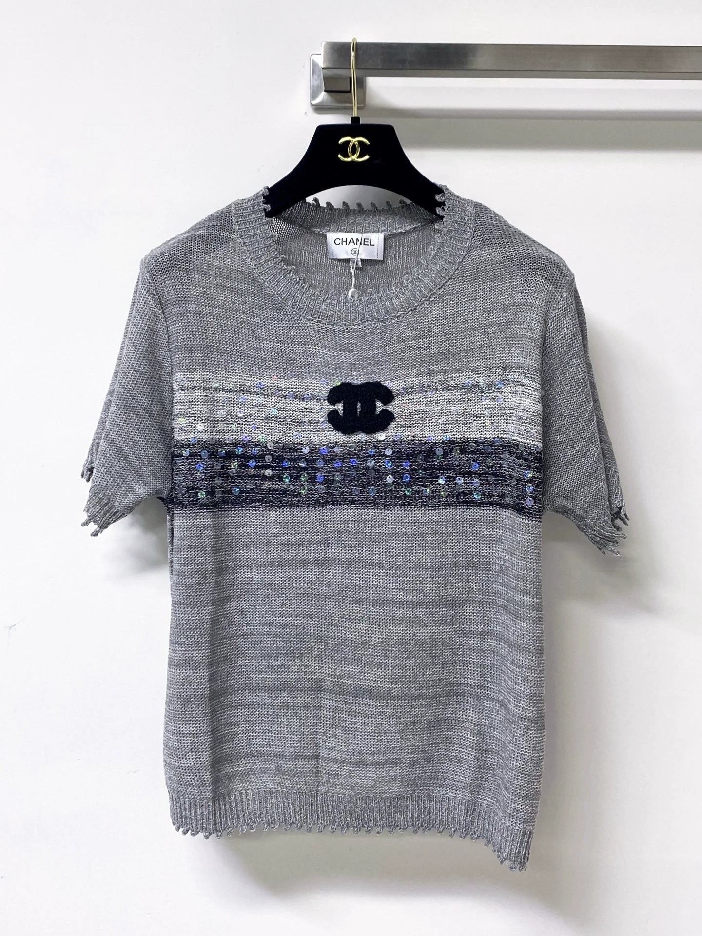 26ss Sequin Knit T-Shirt