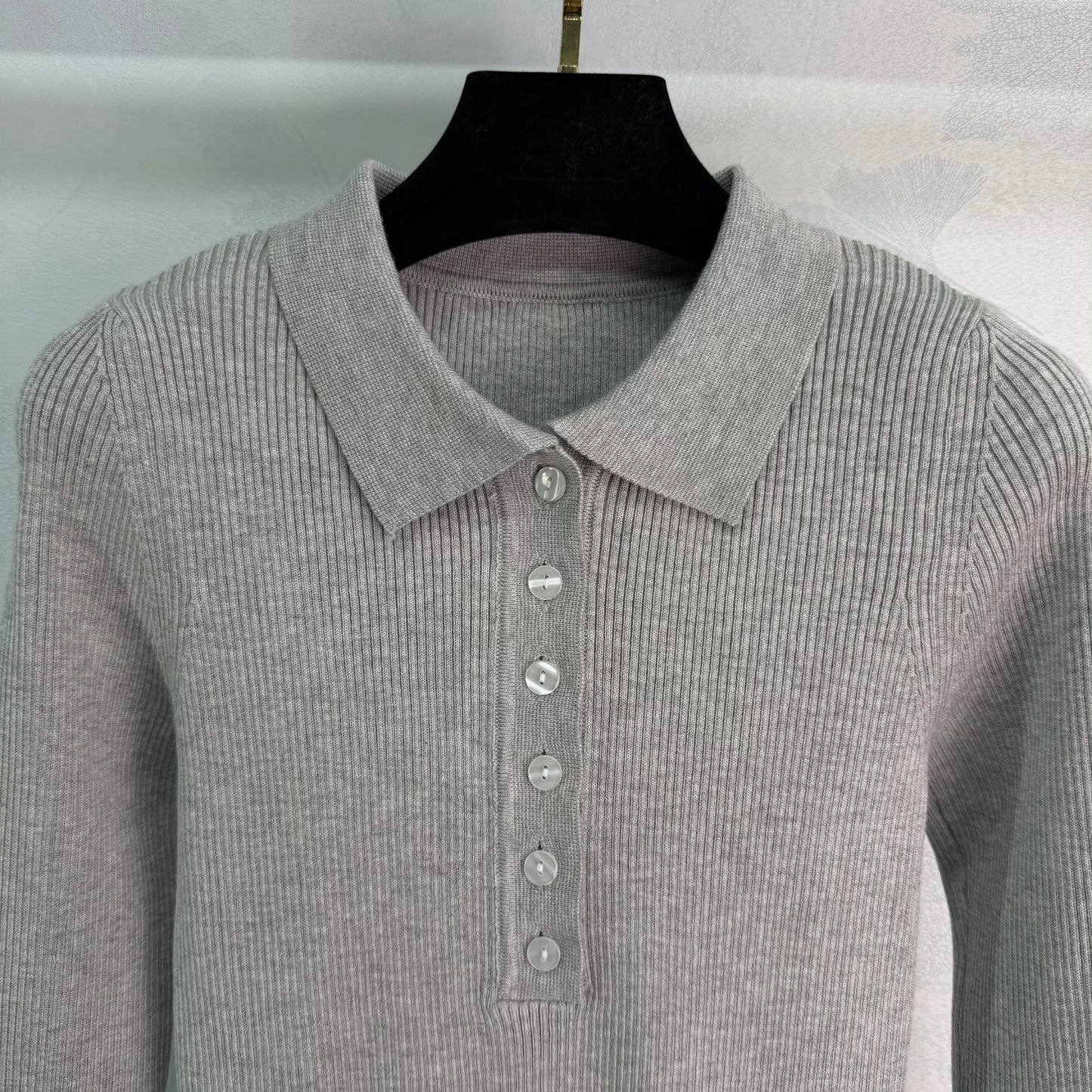 Collared Knit Long Sleeve