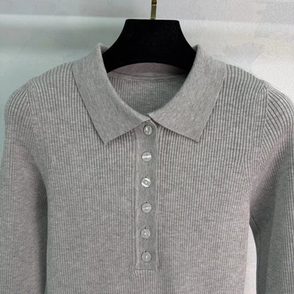 Collared Knit Long Sleeve