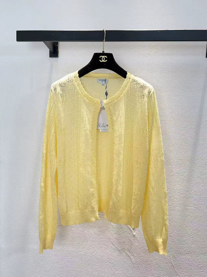 26ss Openwork cardigan