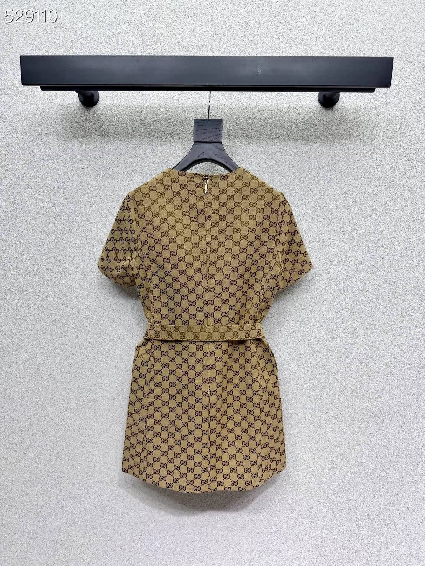 26ss Jacquard short-sleeved dress