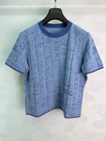Hermès / 26 Early Autumn New Round Neck Knit Short Sleeve