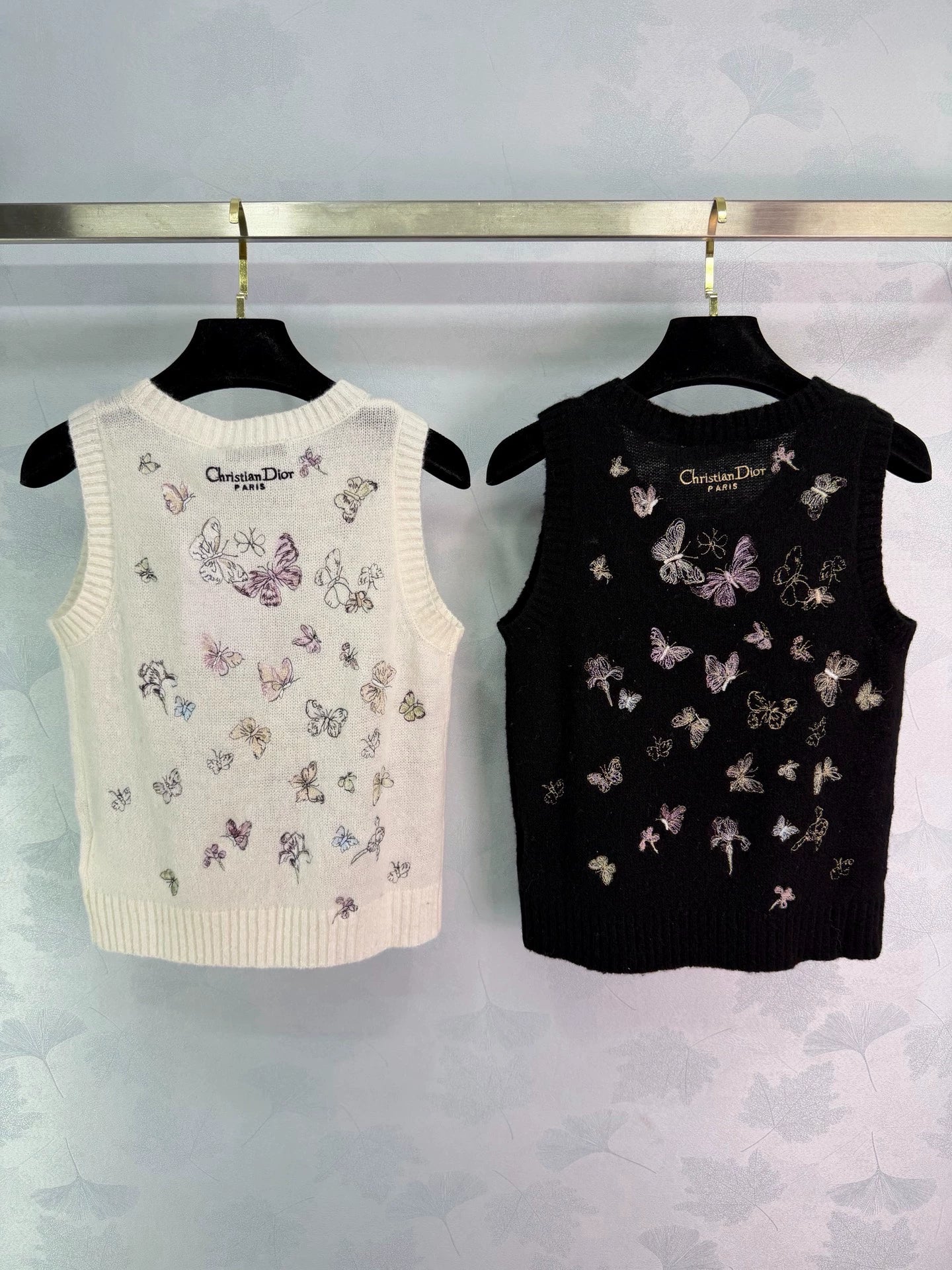 Butterfly Embroidered Knitted Vest