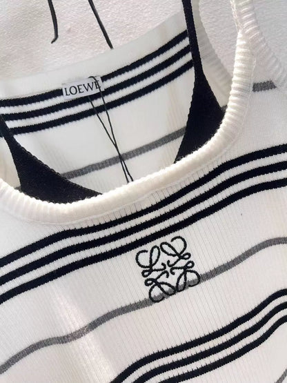 26ss Striped Ribbed Vest