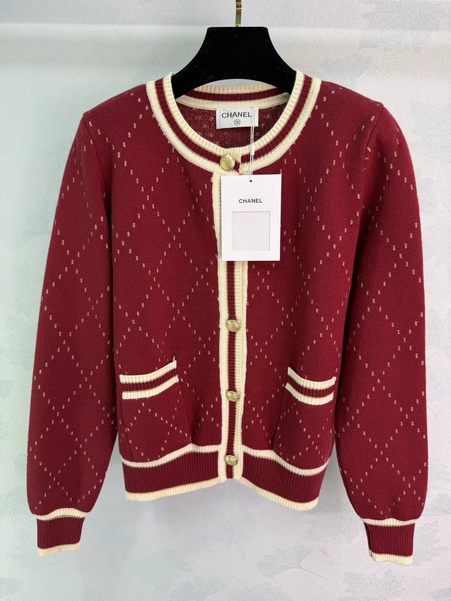 Diamond Pattern Knit Cardigan