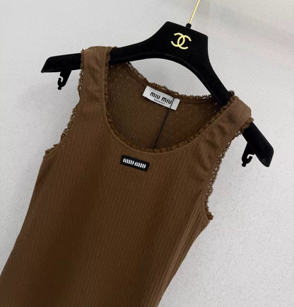26ss Lace Trim Vest/Skirts