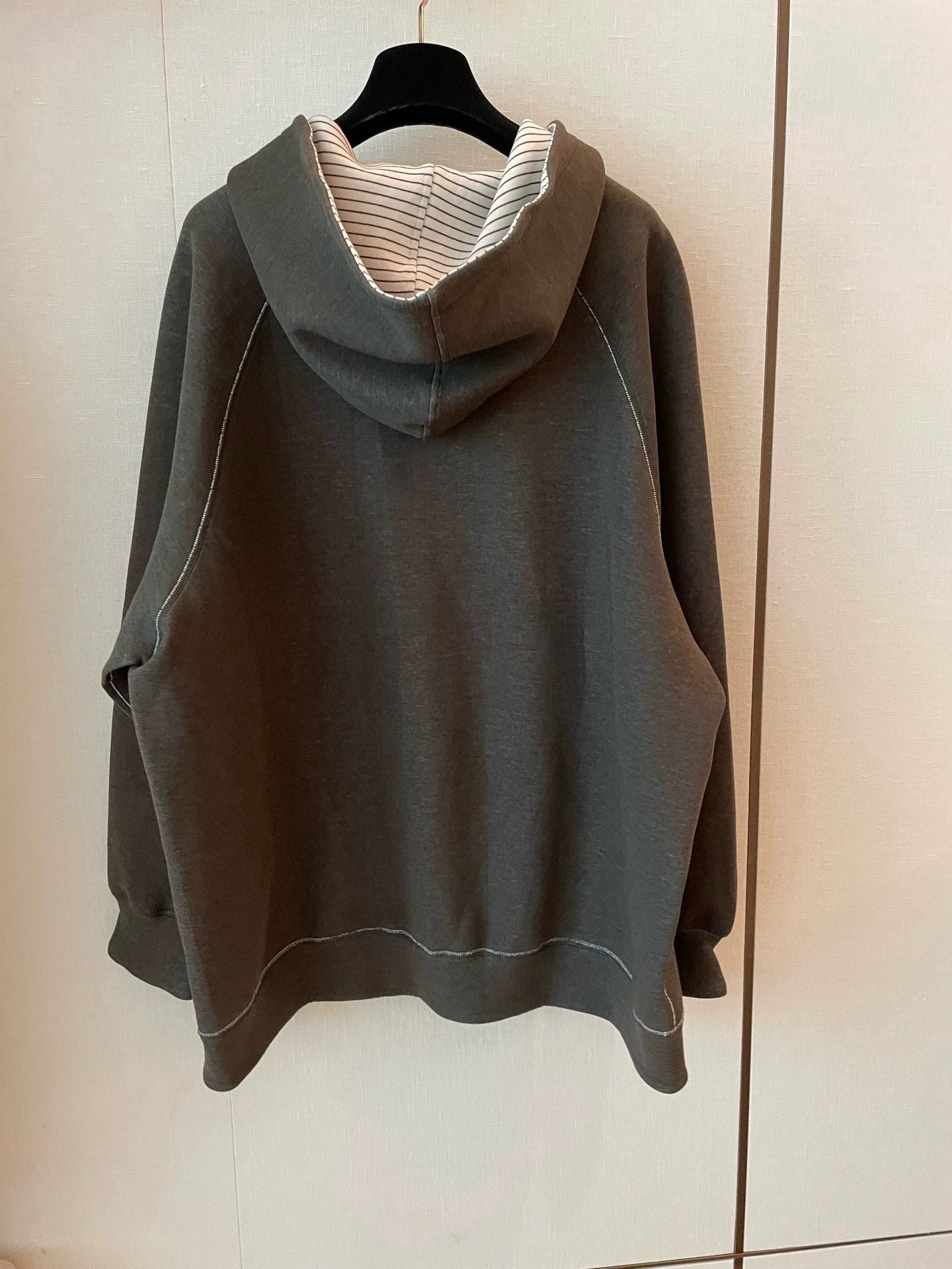 Zippered Hooded Sweatshirt