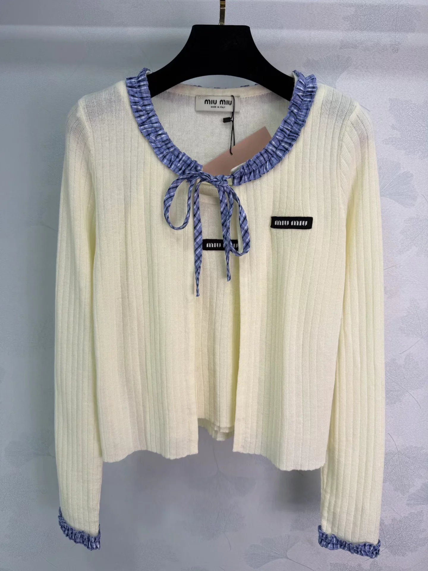 Ruffled Knit Cardigan