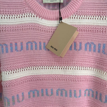 Striped Knit Short-Sleeve T-Shirt
