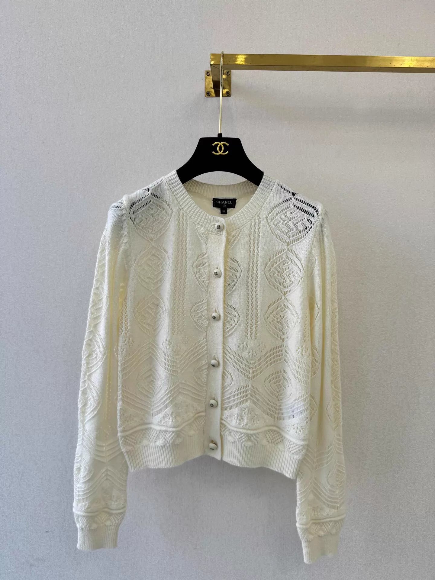 Openwork Wool Cardigan