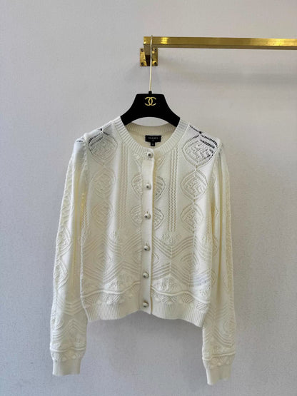 Openwork Wool Cardigan