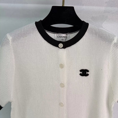 Knitted Short-Sleeve Top