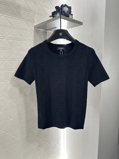 25fw Hollow knit short sleeves
