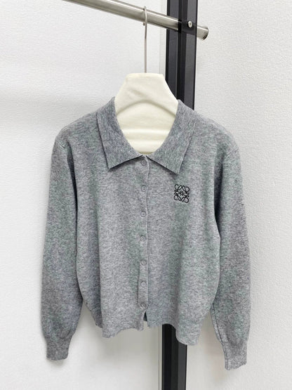 25fw Collar knit cardigan