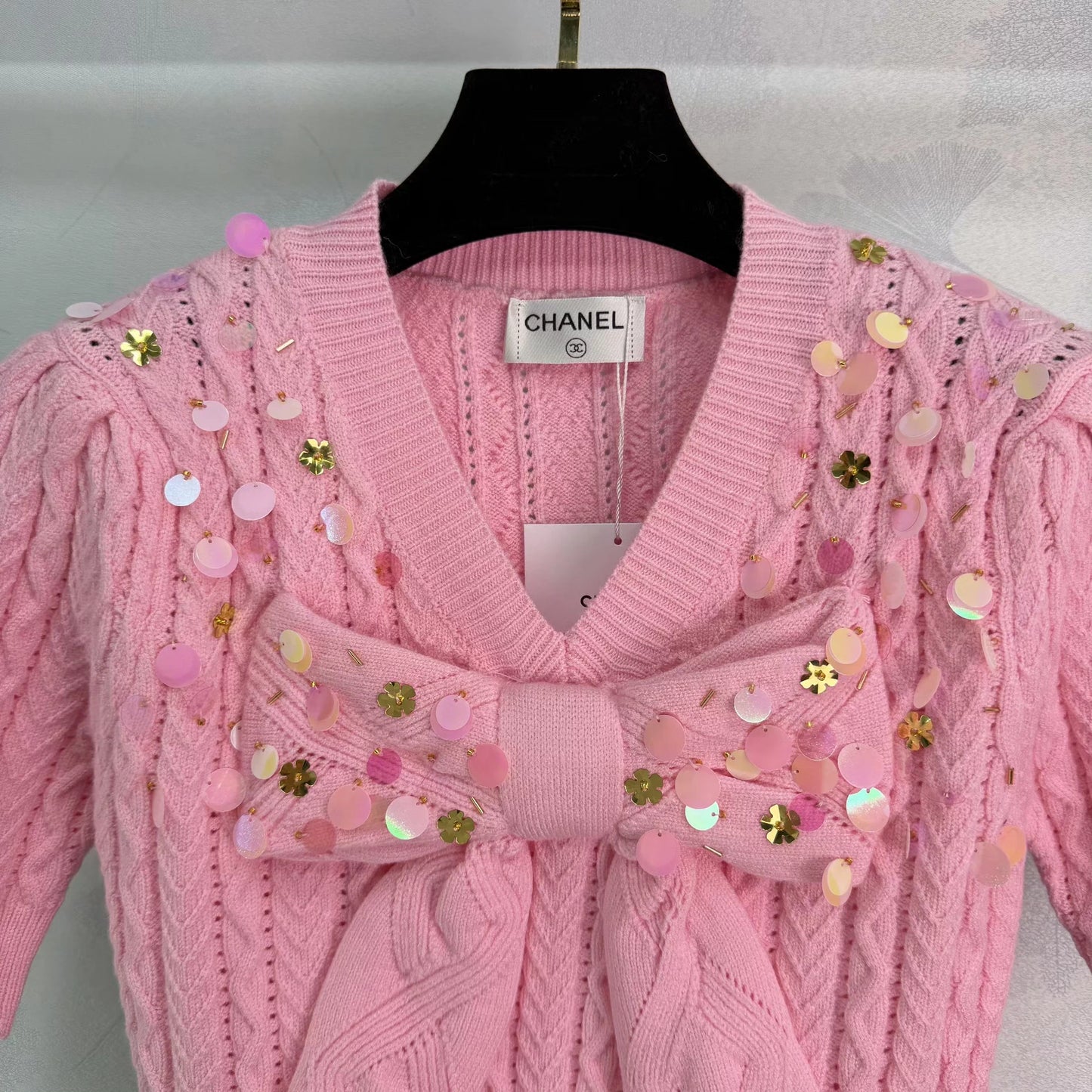 Bow-Tie Knit Sweater